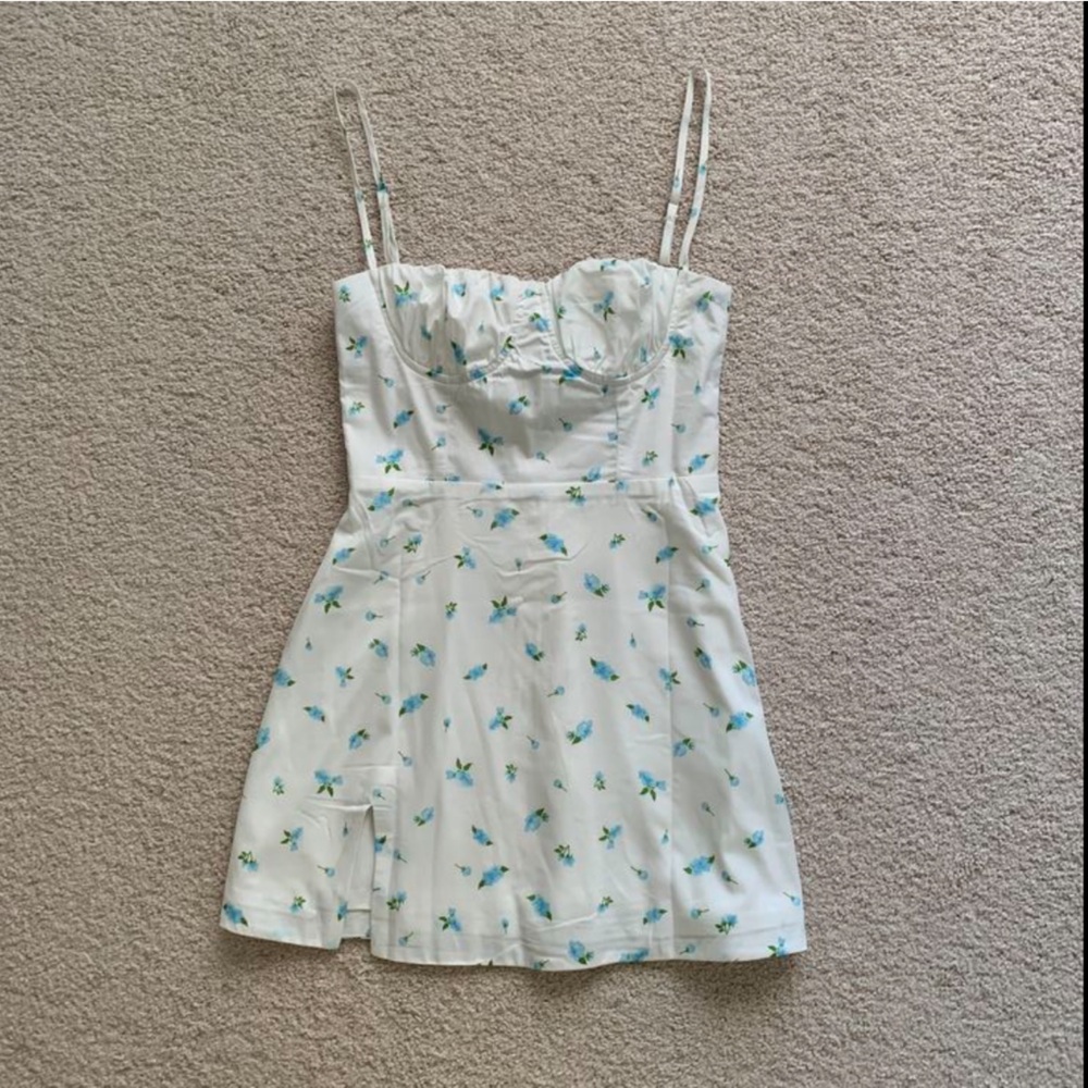 Mura Boutique blue floral dress